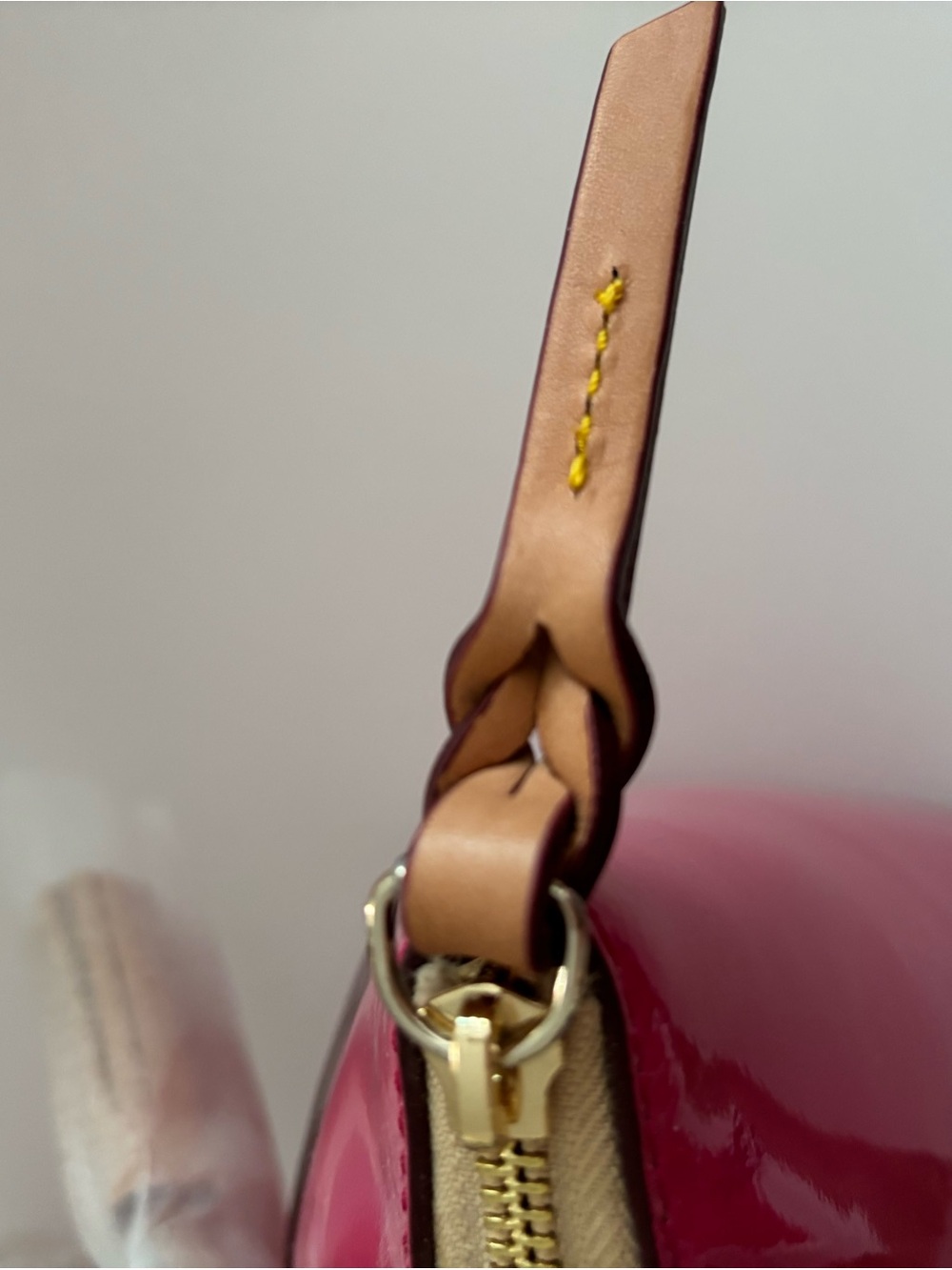 NWT Dooney & Bourke Fuchsia Patent Leather Maxine Tote Bag Pristine Wrapped - Picture 8 of 14
